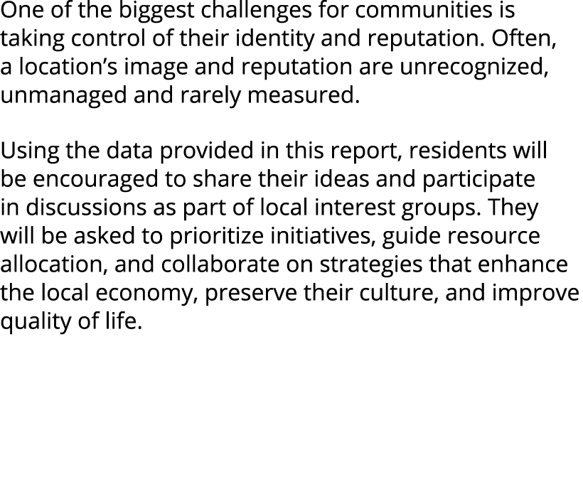 One of the biggest challenges for communities is taking control of their identity and reputation. Often, a location’s...